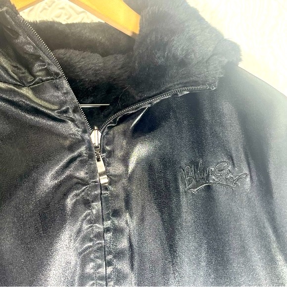 BROOKLYN GIRL Soft Or Sleek Reversible Bomber Jacket - Picture 2 of 10